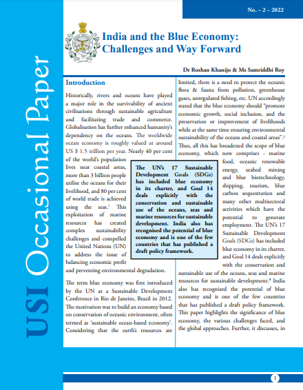 India and the Blue Economy: Challenges and Way Forward Vol No.2  2022